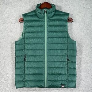 REI Co Op Down Puffer Vest Mens Sz S Green Ultralight Packable Performance Hike